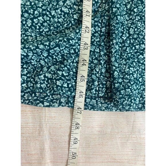 Vintage Ms Conduct California Women's Green Floral Short Sleeve Jersey Dress - 6 - Picture 10 of 14